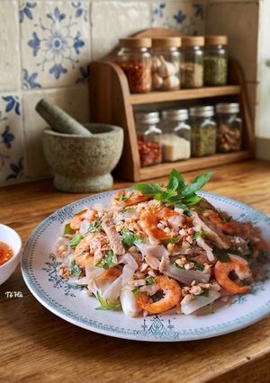 Hình của món MÍT non trộn kiểu Quảng Trị (Mít thấu).