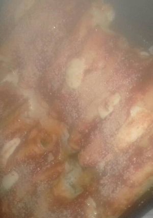 Una foto de Canelones de acelga con pollo y queso 😋