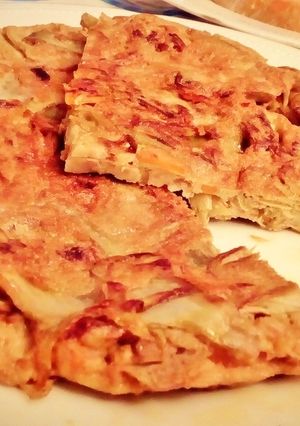 Foto principal de Tortilla de alcachofas con zanahoria