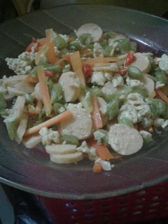 Foto resep Orak arik pedas buncis wortel sosis