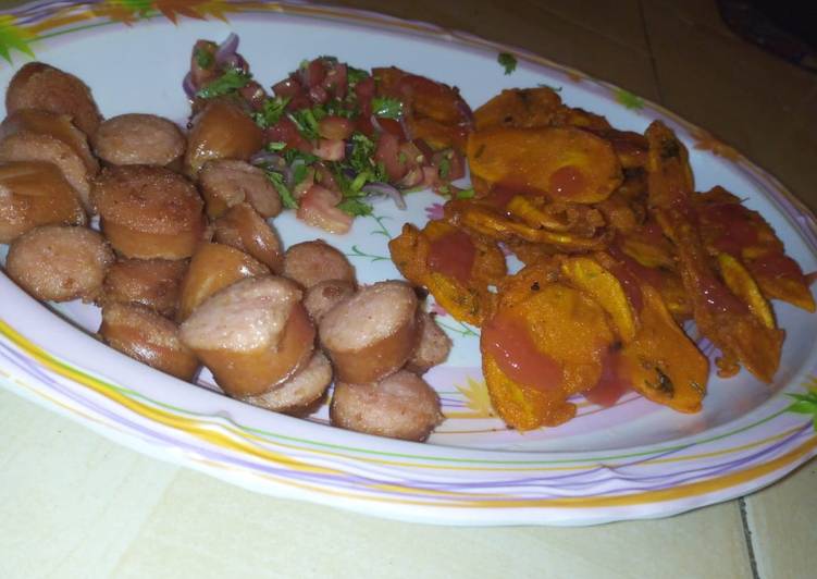 Recipe of Award-winning Bhajia,smokies and kachumbari#authormarathon