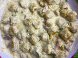 Ñoquis de batata y cabutia