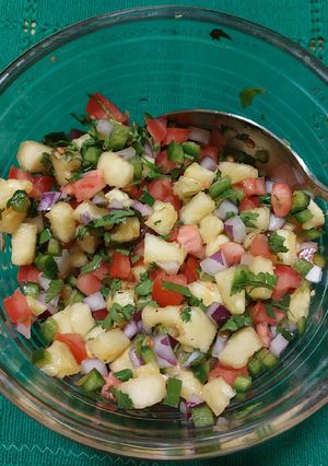 A picture of Pineapple Pico de Gallo.