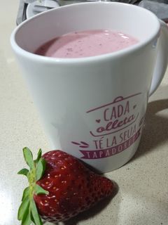 Una foto de Batido de fresas