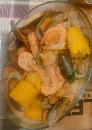 صورة لوصفة روبيان بالصلصة البيضاء