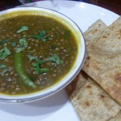 Daal masoor with ghee wali roti#desimeal A picture of Daal masoor with ghee wali roti#desimeal.