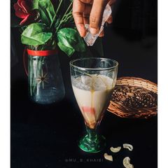 A picture of Chocolate creamy shake without ice cream and cream.