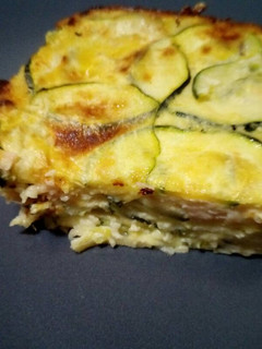 Una foto de Lasaña de calabacín con bechamel de huevos