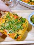 Oil-Free Clean Veggie Omelet (Only 76 kcal per piece) Using an Air Fryer, Ready in Just 8 Minutes
