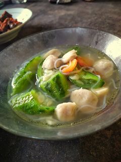 Foto resep Sayur oyong bakso