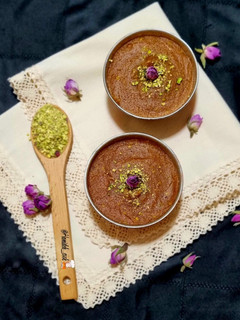 عکسی از دستور کاچی آرد سمولینا و آرد نخودچی🥣