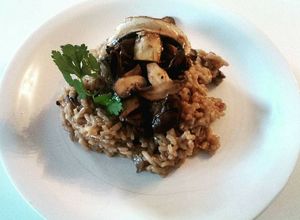 Una foto de Risotto funghi (hongos)