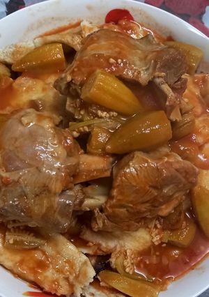 صورة لوصفة باميا بلحم الغنم