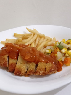 Foto resep Katsu Steak with BBQ Sauce