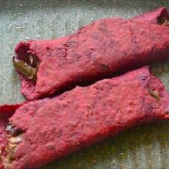 A picture of Beetroot and cabbage farnkies.
