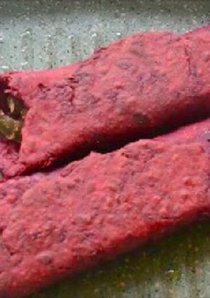 A picture of Beetroot and cabbage farnkies.