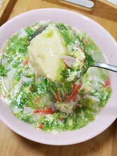 翡翠干貝羹蒸蛋 的食譜成品照片
