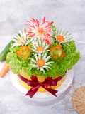 Garnish Sawi Putih dan Mentimun