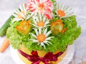 Gambar garnish dari sawi putih