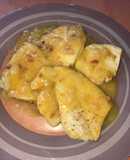 Filete de pechuga de pavo con salsa de naranja