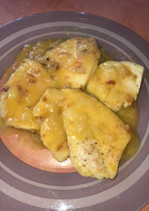 Una foto de Filete de pechuga de pavo con salsa de naranja