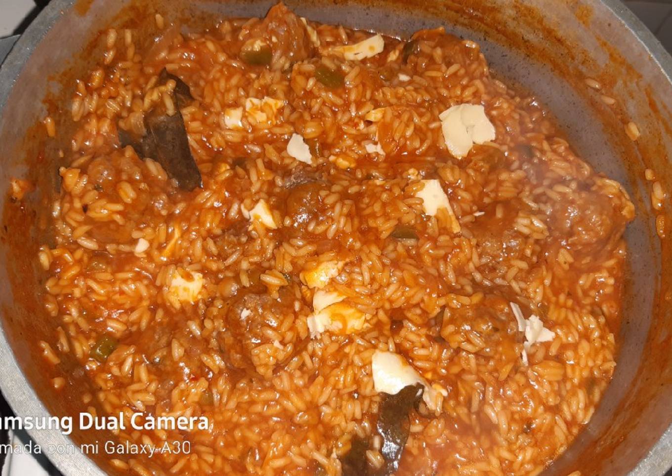 Arroz con albóndigas