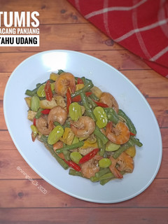 Foto resep Tumis Kacang Panjang Tahu Udang