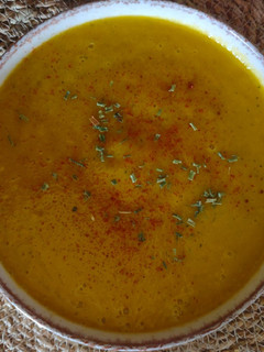 Una foto de Crema de zanahoria al curry