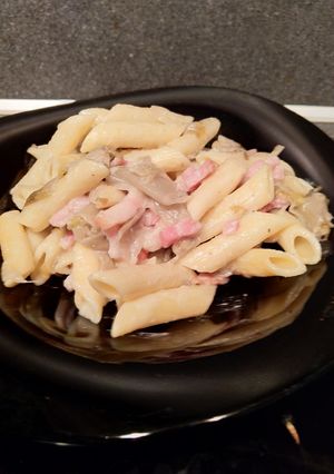 Une photo de Pâtes aux chicons (endives) et lardons