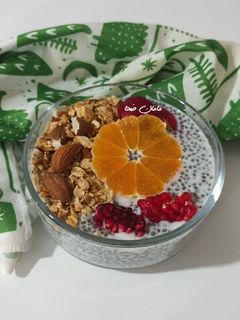 عکسی از دستور پودینگ دانه چیا و گرانولا