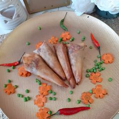 A picture of Spring stuffed cones.