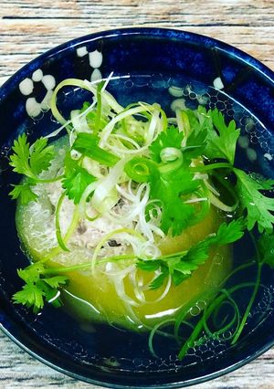 Hình của món Canh Bí Xanh Nhồi Thịt.