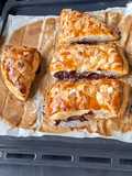 Feuilletés crème pâtissière chocolat et cranberries