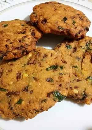 A picture of Dal palak vada.