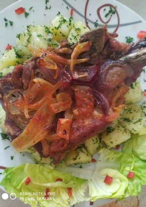 Hagymás, mustáros sertéstarja recept fotója