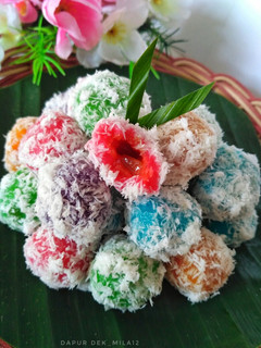 Foto resep Klepon Pelangi isi Gula Merah