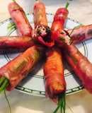 Brown Rice Paper Beet Spring Rolls