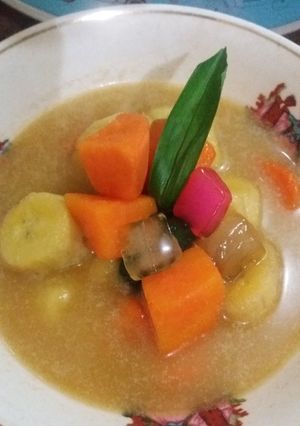 Foto resep Kolak pisang ubi merah candil