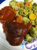 Apples and Oranges Barbecued Chicken