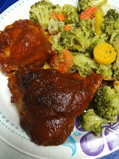 A picture of Apples and Oranges Barbecued Chicken.