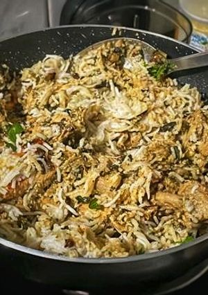 A picture of Grandma's Biriyani.