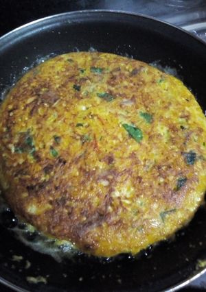 Una foto de Tortilla de arroz sobrado