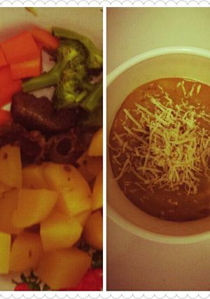 Foto resep Mpasi 8m kentang,wortel,brokoli,daging sapi