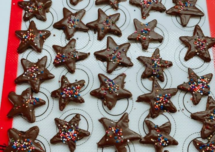 {Cara Membuat Choco Mint Star Cookies Kekinian