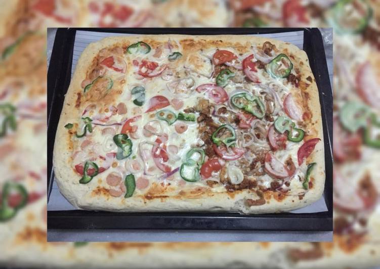 Steps to Cook Delicious Veg pizza 🍕