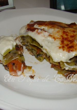 Una foto de Lasaña vegetariana ligth