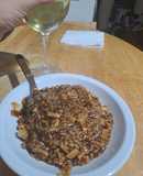 Bondiola con arroz en salsa Teryaki (o Teriyaki, no sé), va con otras carnes de cerdo