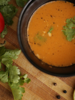 A picture of The Spicy Red Pepper Soup.