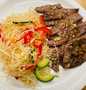 Easy Steps to Prepare Recipe Asian Fried Steak With Noodle Salad that is Can Pamper Your Tongue, So Delicious}