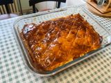 Carottes façon baklava à la feta, jambon, raisins et amandes